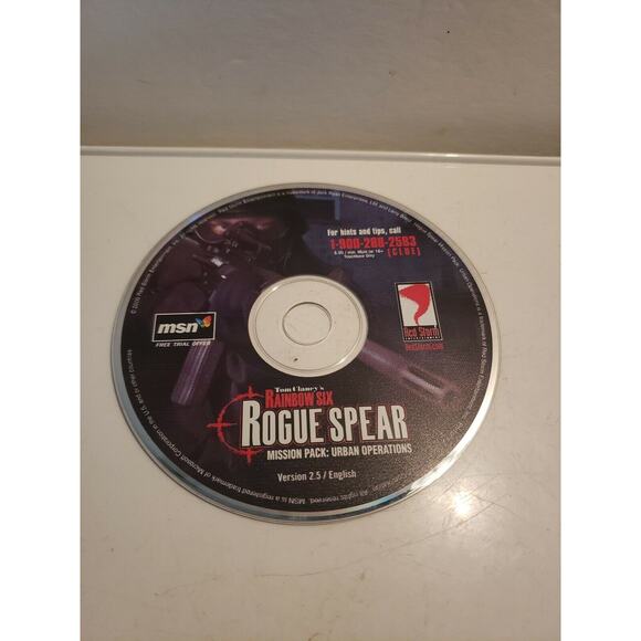 Tom Clancy's Rainbow Six: Rogue Spear Version 2.5 (PC, 2000) Disc Only - Picture 1 of 8